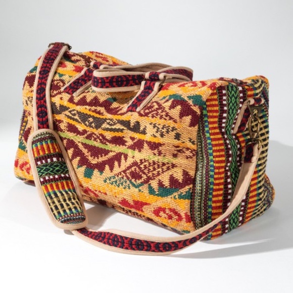 Handbags - SOLD OUT Colorful Multicolor Karma Handmade Ethnic Western Motif Artisan Duffle